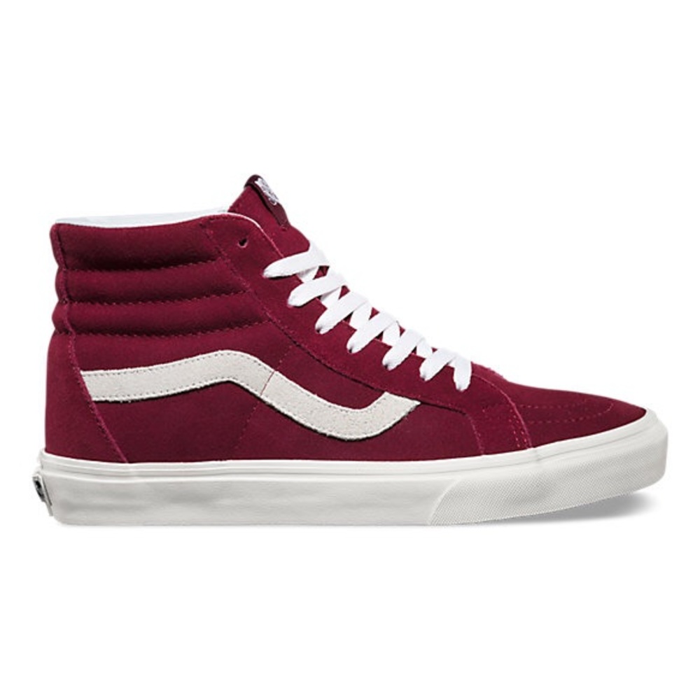 Maroon suede sk8 hi vans